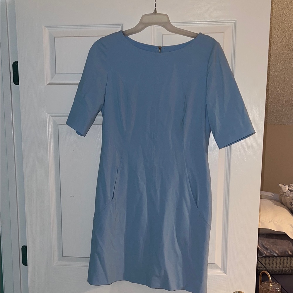 Tahari Light Blue Midi Dress